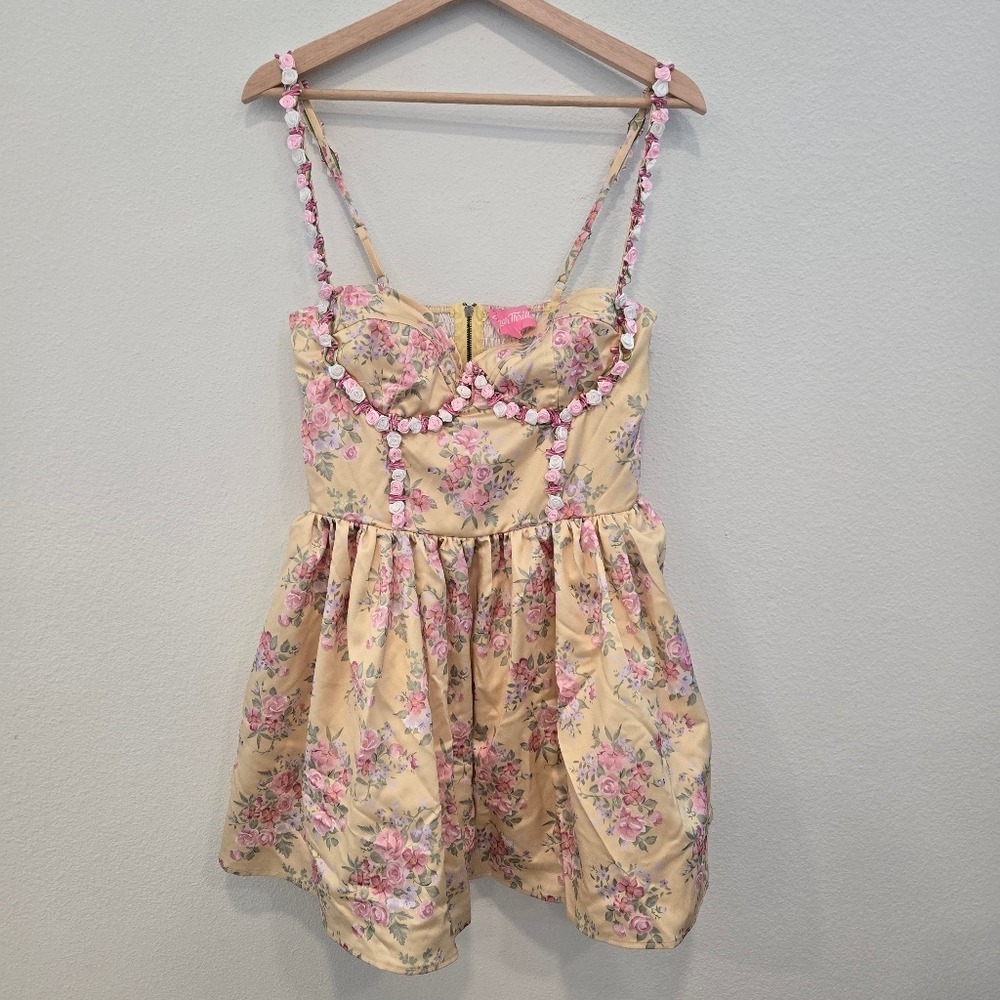 Dolls Kill Sugar Thrillz Floral Corset Princess Mini Princess Party Dress Large